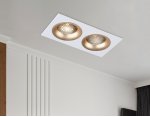 Светильник встраиваемый Ambrella TN102733/2 WH/GD белый/золото GU5.3 175*92*23