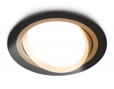 Встраиваемый поворотный точечный светильник GX53 Ambrella TN51914 BK/GD черный/золото GX53 max 12W D115*23