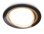 Встраиваемый поворотный точечный светильник GX53 Ambrella TN51914 BK/GD черный/золото GX53 max 12W D115*23