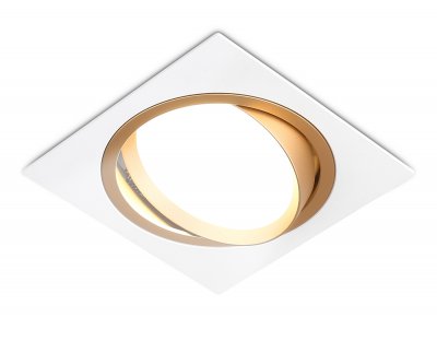 Встраиваемый поворотный точечный светильник GX53 Ambrella TN51916 WH/GD белый/золото GX53 max 12W 115*115*23