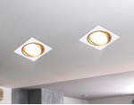 Встраиваемый поворотный точечный светильник GX53 Ambrella TN51916 WH/GD белый/золото GX53 max 12W 115*115*23