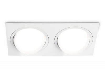 Встраиваемый поворотный точечный светильник GX53 Ambrella TN51919/2 WH белый GX53 max 12W 220*115*23