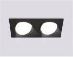 Встраиваемый поворотный точечный светильник GX53 Ambrella TN51920/2 BK черный GX53 max 12W 220*115*23