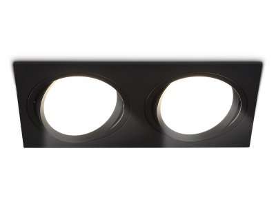 Встраиваемый поворотный точечный светильник GX53 Ambrella TN51920/2 BK черный GX53 max 12W 220*115*23