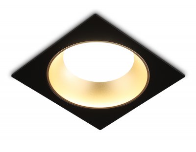Встраиваемый светильник GX53 Ambrella TN52340 SBK/SGD черный песок/золото песок GX53 max 12W 115*115*25