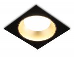 Встраиваемый светильник GX53 Ambrella TN52340 SBK/SGD черный песок/золото песок GX53 max 12W 115*115*25