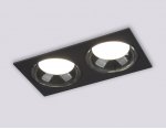 Встраиваемый светильник GX53 Ambrella TN52344/2 SBK/GBK черный песок/черный глянец GX53 max 12W 220*115*25