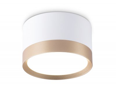 Накладной точечный светильник GX53 Ambrella TN52355 WH/GD белый/золото GX53 max 12W D82*50 Накладной точечный светильник GX53 Ambrella TN52355 WH/GD белый/золото GX53 max 12W D82*50