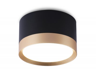 Накладной точечный светильник GX53 Ambrella TN52359 BK/GD черный/золото GX53 max 12W D82*50