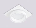 Светильник встраиваемый со сменной лампой GX53 Ambrella TN52421 WH/FR белый/белый матовый GX53 max 12W 105*105*45