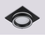 Светильник встраиваемый со сменной лампой GX53 Ambrella TN52422 BK/FR черный/белый матовый GX53 max 12W 105*105*45