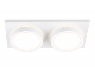 Светильник встраиваемый со сменной лампой GX53 Ambrella TN52423/2 WH/FR белый/белый матовый GX53 max 12W 210*105*45