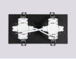 Светильник встраиваемый со сменной лампой GX53 Ambrella TN52424/2 BK/FR черный/белый матовый GX53 max 12W 210*105*45
