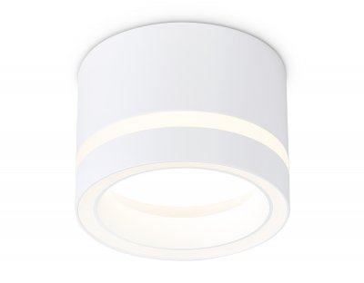 Накладной точечный светильник GX53 Ambrella TN5245 WH белый GX53 max 12W D85*62 Накладной точечный светильник GX53 Ambrella TN5245 WH белый GX53 max 12W D85*62