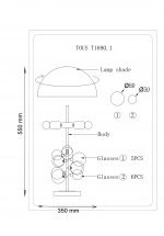 Настольная лампа Lucia Tucci TOUS T1690.1