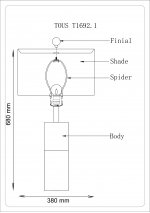 Настольная лампа Lucia Tucci TOUS T1692.1