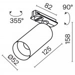 Трековый светильник Maytoni TR021-1-12W3K-W-BBS Focus LED 