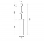 Трековый подвесной светильник Maytoni TR025-1-GU10-B Focus