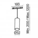 Трековый подвесной светильник Maytoni TR041-2-12W3K-B Focus LED