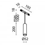 Трековый подвесной светильник Maytoni TR041-4-12W3K-M-DS-BBS Focus LED