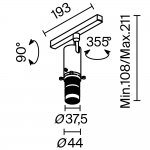 Трековый светильник Maytoni TR108-4-10W3K-DS-B Gala
