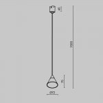 Трековый подвесной светильник Maytoni TR166-1-7W3K-M-B Cono