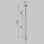 Трековый подвесной светильник Maytoni TR191-1-3W4K-M-B Skim