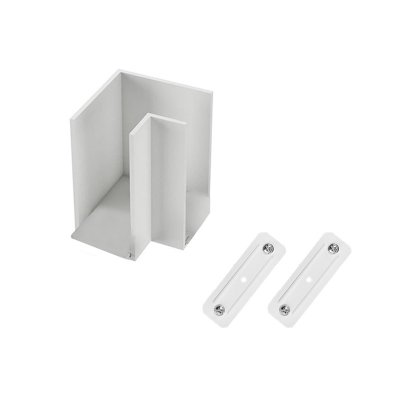 Угловой соединитель усиленный для втроенного монтажа в гипсокартон шинопровода SMART белый Denkirs TR2110-WH-GYPSUM