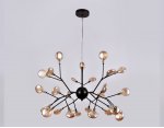 Люстра потолочная Ambrella TR3013/27 DCF/TI темный кофе/янтарь G4/27 max 20W D750*650 TRADITIONAL