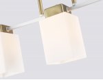 Люстра на штанге со стеклянными плафонами Ambrella TR303045/3 WH/GD белый/золото E27/3 max 60W 540*100*270