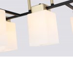 Люстра на штанге со стеклянными плафонами Ambrella TR303048/5 BK/GD черный/золото E27/5 max 60W 540*480*270