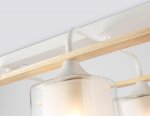 Светильник потолочный со стеклянными плафонами Ambrella TR3033247/6 WH/WD белый/дерево E27/6 max 60W 580*340*245