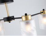 Люстра на штанге со стеклянными плафонами Ambrella TR303324/4 BK/GD черный/золото E27/4 max 60W 650*290*270