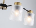 Люстра на штанге со стеклянными плафонами Ambrella TR303324/4 BK/GD черный/золото E27/4 max 60W 650*290*270