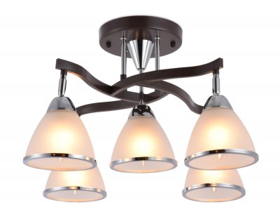 Люстра подвесная Ambrella TR3113/5 DCF/CH темный кофе/хром E27 max 40W 565*565*320 TRADITIONAL Люстра подвесная Ambrella TR3113/5 DCF/CH темный кофе/хром E27 max 40W 565*565*320 TRADITIONAL