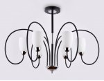 Люстра подвесная Ambrella TR3126/6 BK/CH черный/хром E27 max 40W D850*600 TRADITIONAL