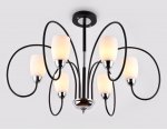 Люстра подвесная Ambrella TR3126/6 BK/CH черный/хром E27 max 40W D850*600 TRADITIONAL