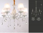 Подвесная люстра с абажурами и хрусталем Ambrella TR4547 TR