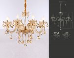 Подвесная классическая люстра с хрусталем Ambrella TR4907 TR