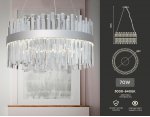 Подвесная светодиодная люстра с хрусталем Ambrella TR5009 TR