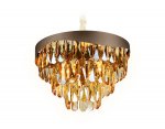 Люстра подвесная Ambrella TR5081 CF/TI кофе/янтарь E14/6 max 40W D400*1070 TRADITIONAL