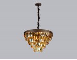 Люстра подвесная Ambrella TR5086 CF/TI кофе/янтарь E14/6 max 40W D520*1140 TRADITIONAL