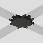Соединитель X-образный для треков Air, серия Base, пластик, чёрный