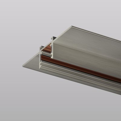 Трек SHINE HIDE для ГКЛ 12,5мм, 2м, 48В DC, IP20, цвет темный никель, алюминий