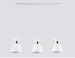 Светильник подвесной в стиле лофт Ambrella TR8466/3 WH/FGD белый/золото E27/3 max 60W 550*135*1000