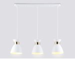 Светильник подвесной в стиле лофт Ambrella TR8466/3 WH/FGD белый/золото E27/3 max 60W 550*135*1000
