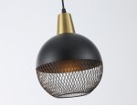 Светильник подвесной Ambrella TR8504 BK/CP черный/медь E27 max 60W D200*1000