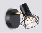 Настенно-потолочный спот в стиле лофт Ambrella TR8655 BK/GD черный/золото E14 max 60W 170*100*140