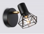Настенно-потолочный спот в стиле лофт Ambrella TR8655 BK/GD черный/золото E14 max 60W 170*100*140