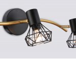 Настенно-потолочный спот в стиле лофт Ambrella TR8657/3 BK/GD черный/золото E14/3 max 60W 550*100*185